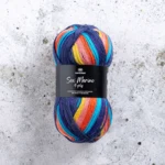 Svarta Fåret Sox Merino 4 ply 22 Niebiescy święci