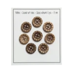 Go Handmade Drewniane guziki z sercami (8 szt.): 15 mm