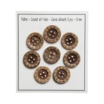 Go Handmade Drewniane guziki z sercami (8 szt.): 18 mm