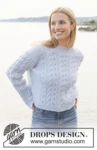 Lucky Cables Sweater – DROPS 273-3 – sweter z warkoczami i ażurem