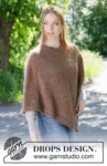 Forest Fall Poncho – DROPS 272-19, brązowe ponczo (3)