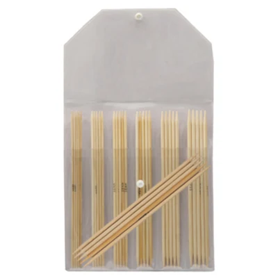 KnitPro Bamboo Zestaw igieł z podwójnym ostrzem 20 cm (2,00-5,00 mm)