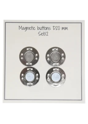 Go Handmade Guziki Magnetyczne Srebrny