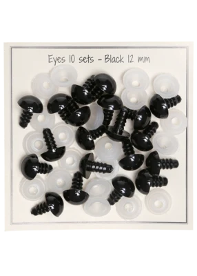Go Handmade Safety Eye Black 12mm (10 par)