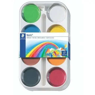 Pudełko do malowania STAEDTLER Noris Club 55 mm, 8 kolorów