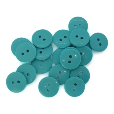 HobbyArts Guziki plastikowe okrągłe Aqua, 12.5 mm, 20 szt