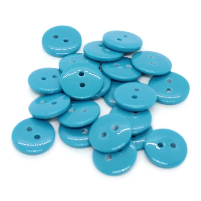 HobbyArts Okrągłe plastikowe guziki Jeans Niebieskie, 12.5 mm, 20 szt