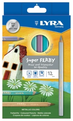 Kredki Lyra Super Ferby Metallic, 12 szt