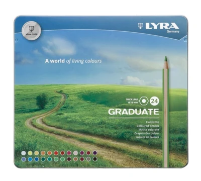 Kredki Lyra Graduate w metalowym etui, 24 szt