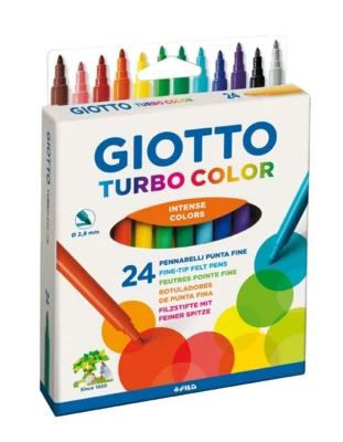 Długopisy Giotto Turbo Color, 24 szt
