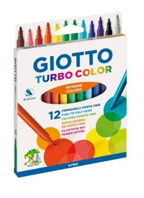 Długopisy Giotto Turbo Color, 12 szt