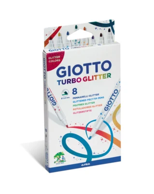 Flamastry Giotto Turbo Glitter, 8 szt