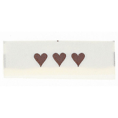 Go Handmade Tkana Etykieta, Dwustronna, 50 x 11,5 mm, 10 szt