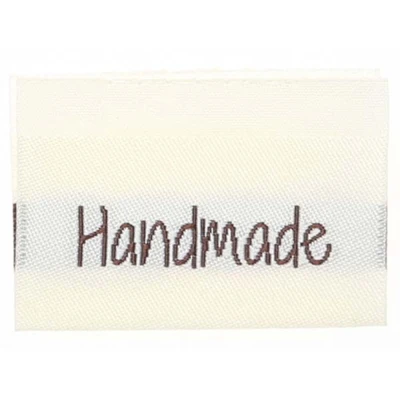 Etykieta tkana Go Handmade, dwustronna, 35 x 19 mm, 10 szt