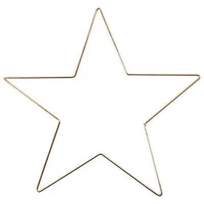 Gwiazda metalowa złota 30 cm, 1 szt