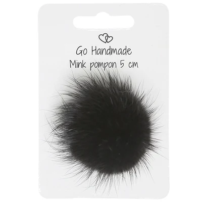 Go Handmade Pompon with elastic strap, 5 cm