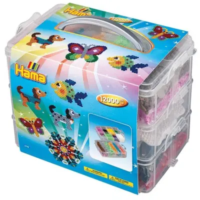 Hama Storage Box Large, 12,000 beads, 3 pegboards