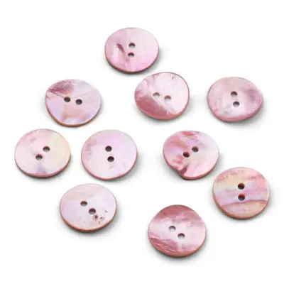 HobbyArts Guziki z masy perłowej, Kolor Blush, 20 mm, 10 sztuk