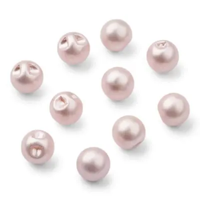 HobbyArts Pęknięte guziki perłowe, Blush, 15 mm, 10 sztuk