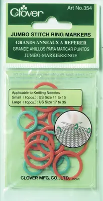 Markery pierścieniowe Clover Stitch, Jumbo (czerwony/zielony)