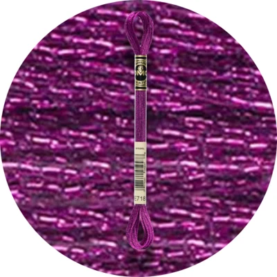 E718 Metaliczny róż magenta