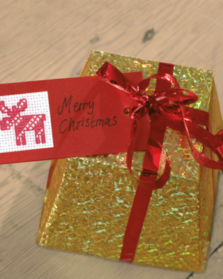 Zestaw do haftu Etykiety na prezenty 8 x 4 cm