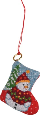 Zestaw do haftu Świerk i bałwan 7 x 8 cm