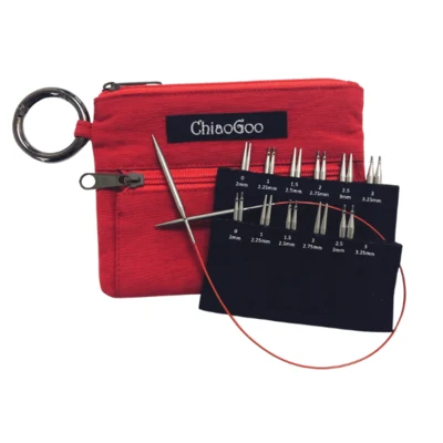 ChiaoGoo Zestaw wymiennych drutów TWIST Red Shorties, Mini, 5 cm/8 cm