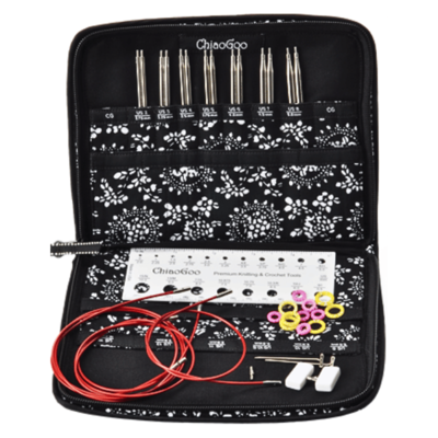 ChiaoGoo Zestaw Wymiennych Drutów Okrągłych Twist Red Lace, Small, 10 cm