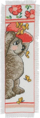 Zestaw do haftu Miś z kapeluszem 7 x 21 cm