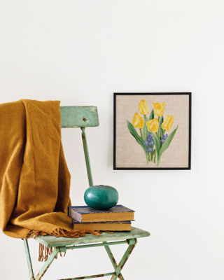 Zestaw do haftu Żółte tulipany R5796 30 x 30 cm