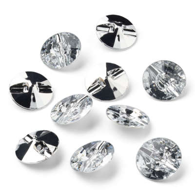 LindeHobby Guziki Kryształowe, Przezroczyste, 20 mm, 10 szt.