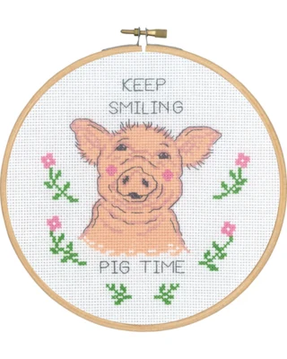 Zestaw do haftu Keep Smiling Pig Time 5810/18 18Ø
