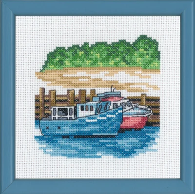 Zestaw do haftu Niebieskie motorówki R5592 13 x 13 cm