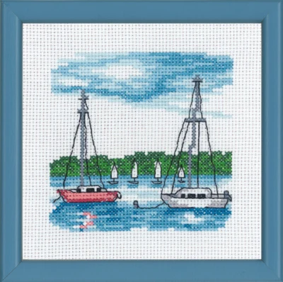 Zestaw do haftu Białe żaglowce R 5592 13 x 13 cm