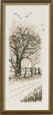 Zestaw do haftu Skraj lasu i płot R5619 22 x 9 cm