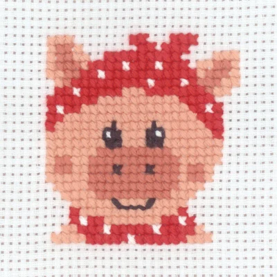 Zestaw do haftu Świnia 8 x 8 cm