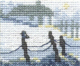 Zestaw do haftu Śnieg 5 x 6,5 cm