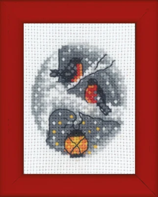 Zestaw do haftu Ptaki na drzewie obrazek 6 x 8 cm