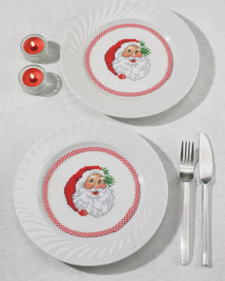 Zestaw do haftu Święty Mikołaj flakon Ø16 cm