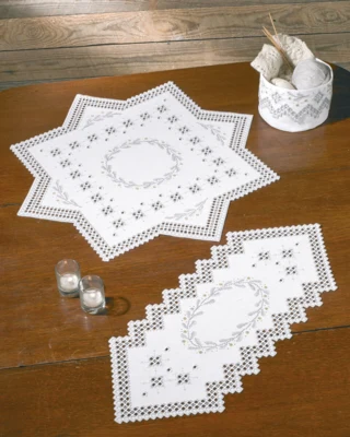Zestaw do haftu Hardanger wieniec 67x67 cm
