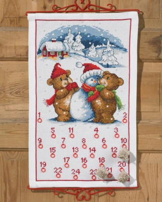 Zestaw do haftu Misie i bałwan 5125/38 38 x 62