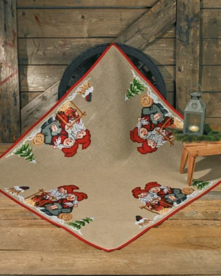 Zestaw do haftu Pani Mikołajowa i Mikołaj 123 x 123 cm