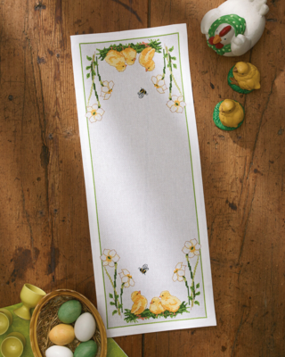 Zestaw do haftu Chodźcie wszystkie moje kurczaki 24 x 63 cm