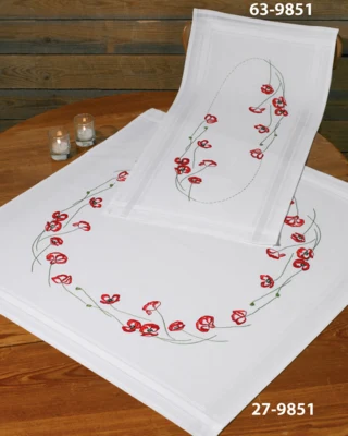 Zestaw haft Valmuer 40 x 80 cm