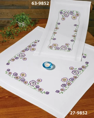 Zestaw do haftu Kwiaty flor 40 x 80 cm