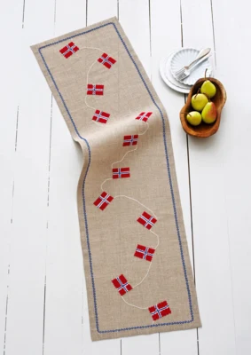 Zestaw do haftu Krzyżykowego Flaga Norwegii 33 x 116 cm