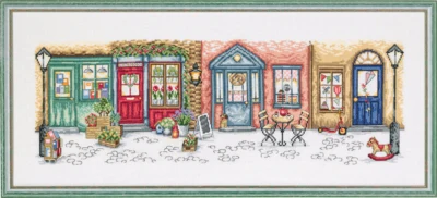 Zestaw do haftu Ulica sklepów 71 x 30 cm
