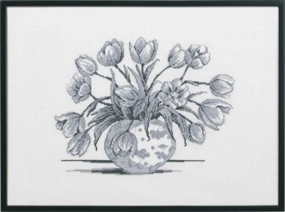 Zestaw do haftu Szare tulipany R5632 58 x 42 cm