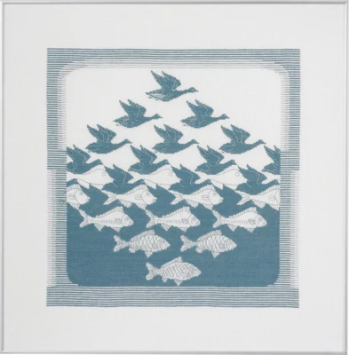 Zestaw do haftu Ptak/ryba szaroniebieska R5988 57 x 62 cm